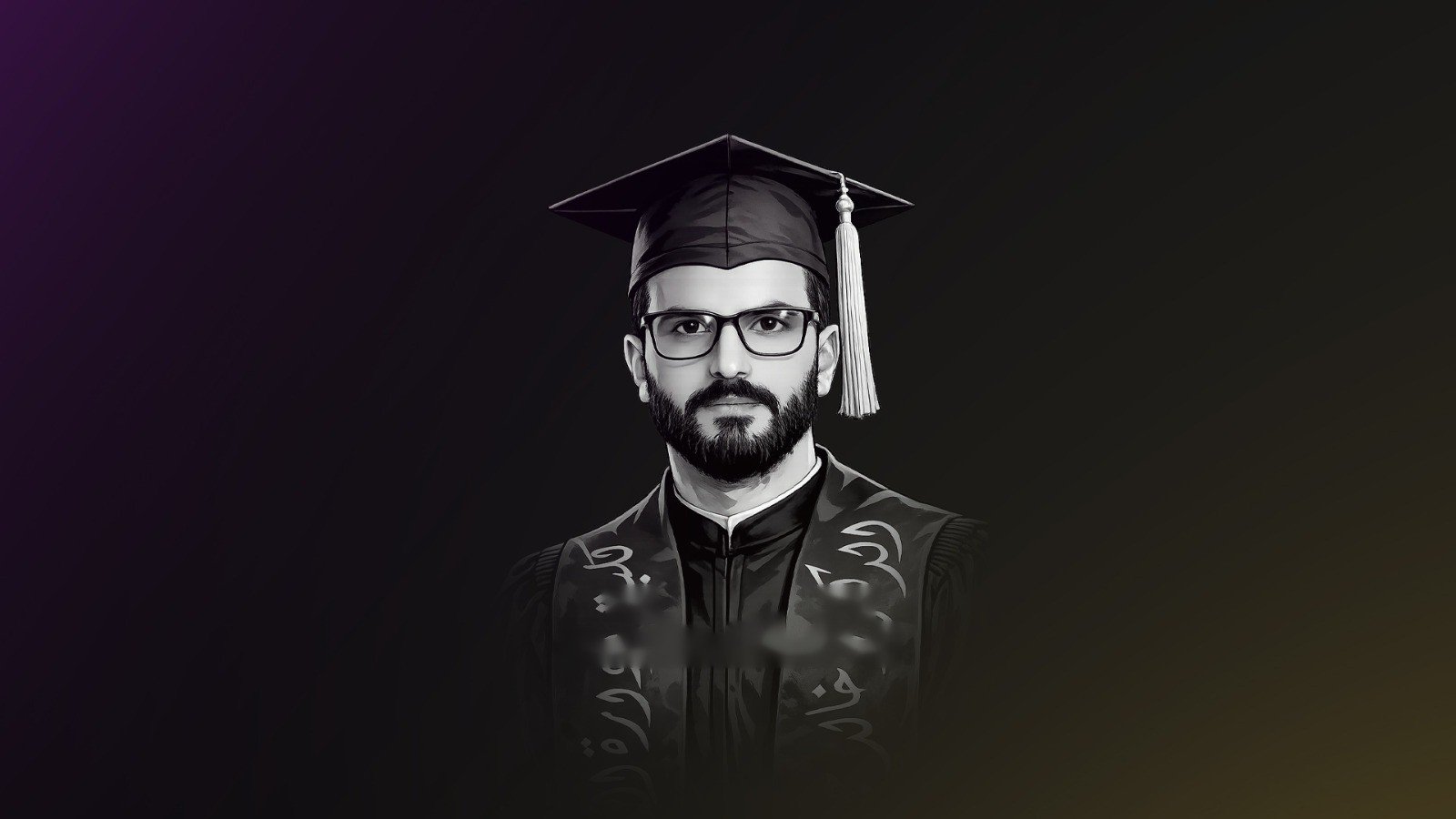Dr. Khaled Jassem in doctoral graduation regalia